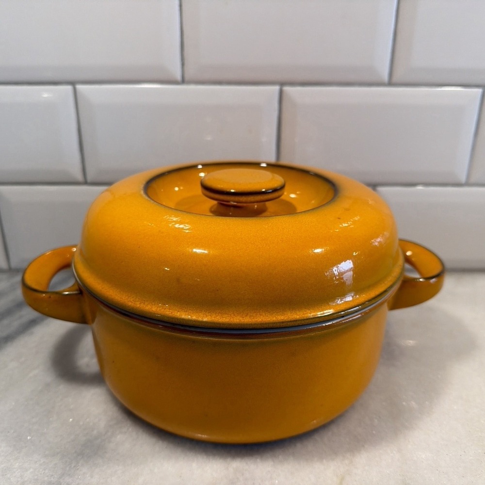 Thomas Flammfest Flame Orange Round Enameled Pot Germany GW994